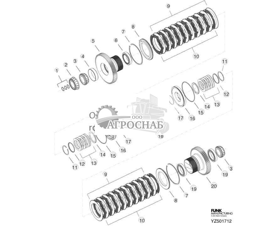 TRANSMISSION FOURTH STAGE ASSEMBLY CLUTCH C, CLUTCH R 